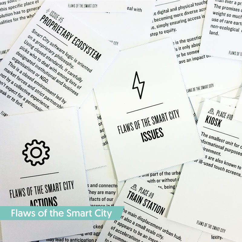 Flaws of the Smart City, un jeu de cartes pour imaginer les angles morts et les faces cachées de la ville intelligente